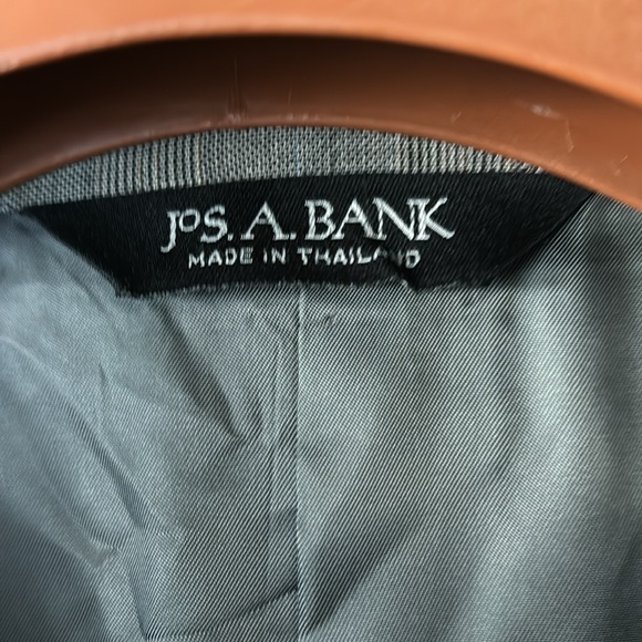 Men’s Jos A Bank Sz 42S 4 buttons cuff vintage grey plaid business blazer top - Picture 7 of 12